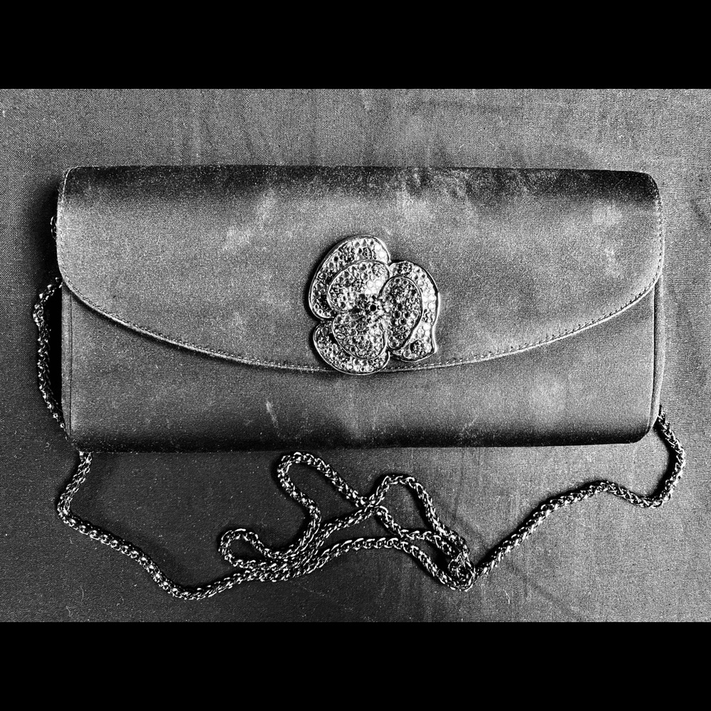 Authentic RODO Italy crystal flower clutch
